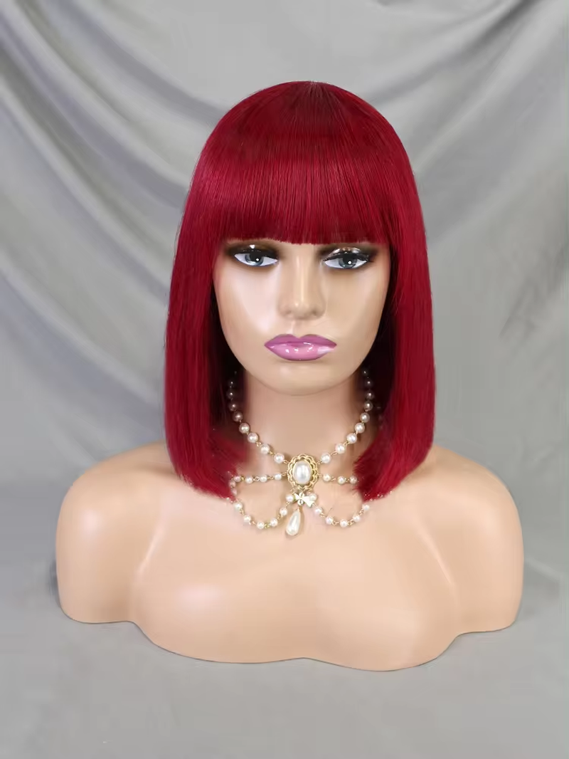 Burgundy Human Hair Wig | Preplucked Burgundy Wig | KUNLIX HAIR