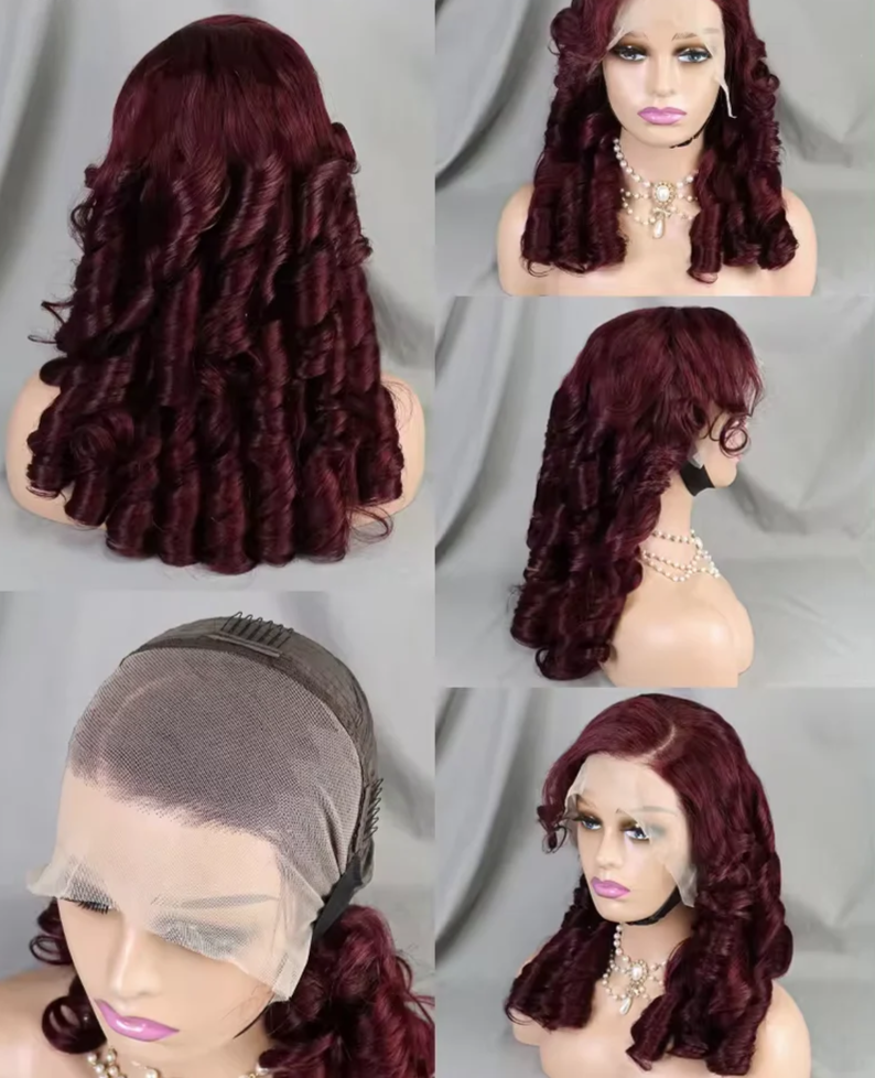 300% Density Transparent Glue Less Colored Full Lace Wig