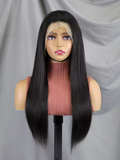 Bone Straight 200% Density 13X4 Transparent Swiss HD Lace Full Frontal Wig