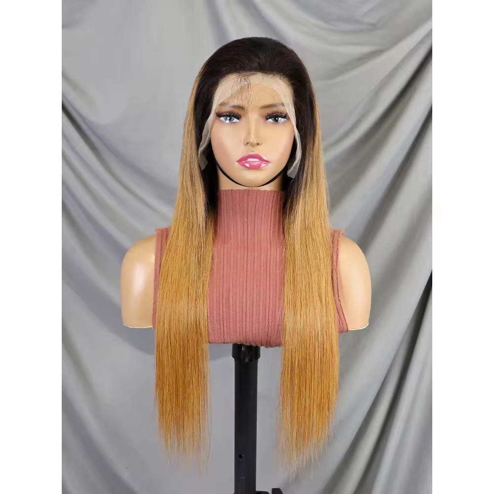 Glueless Ombre Color Straight Human Hair Wig