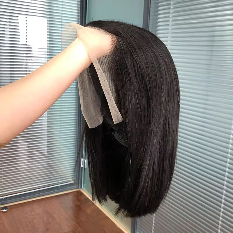 Natural Hairline Transparent Lace 13x4 Frontal  Bob Wig