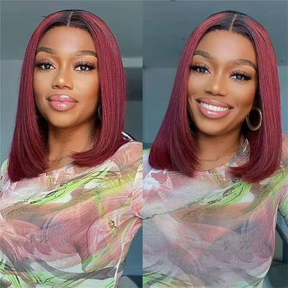 Straight Short 12 Inch Bob 13X4 Full Lace Front Wig