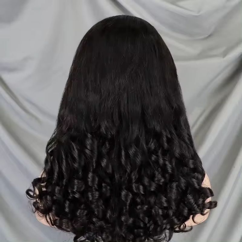 13X4 Full Lace Frontal Wig 24 Inch Natural Black Color