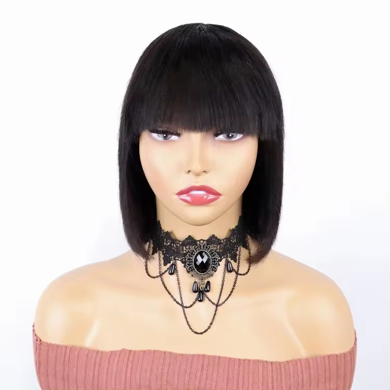 Black Bob Wig Human | Black Human Hair Wig | KUNLIX HAIR