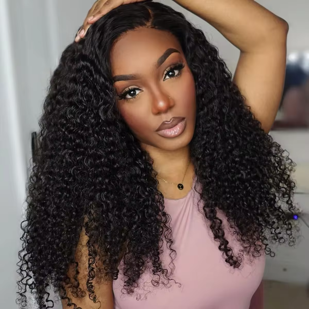 Kinky Curly Transparent Wig | Frontal Natural Wig | KUNLIX HAIR