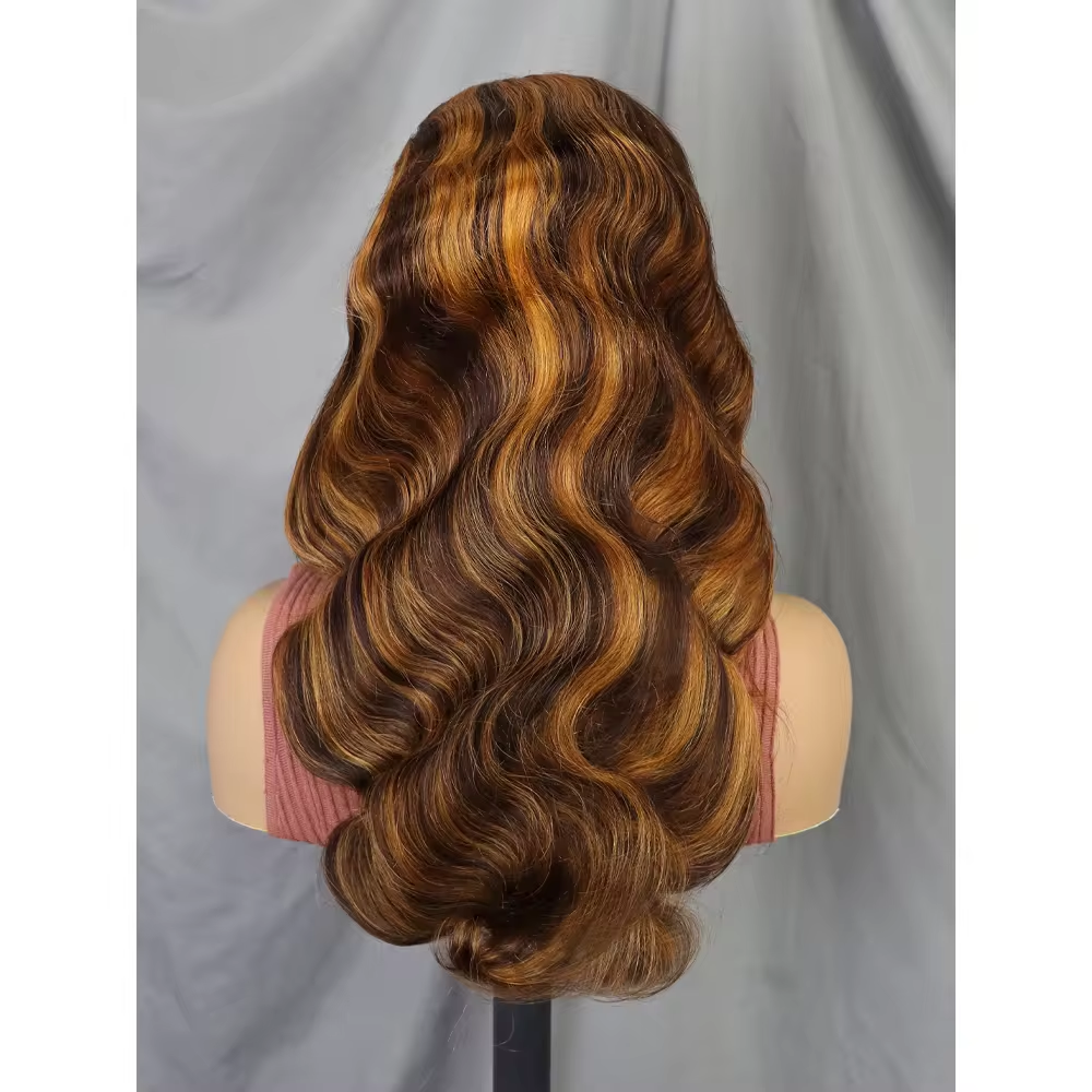 22 Inch Long Raw Hair Body Wave Lace Front Wig