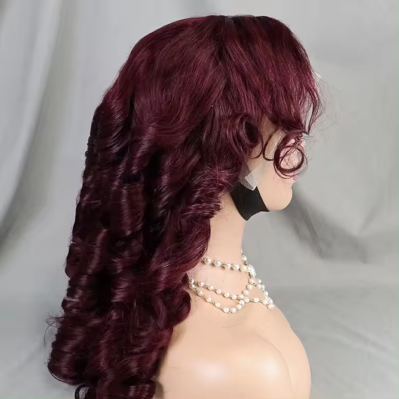 300% Density Transparent Glue Less Colored Full Lace Wig