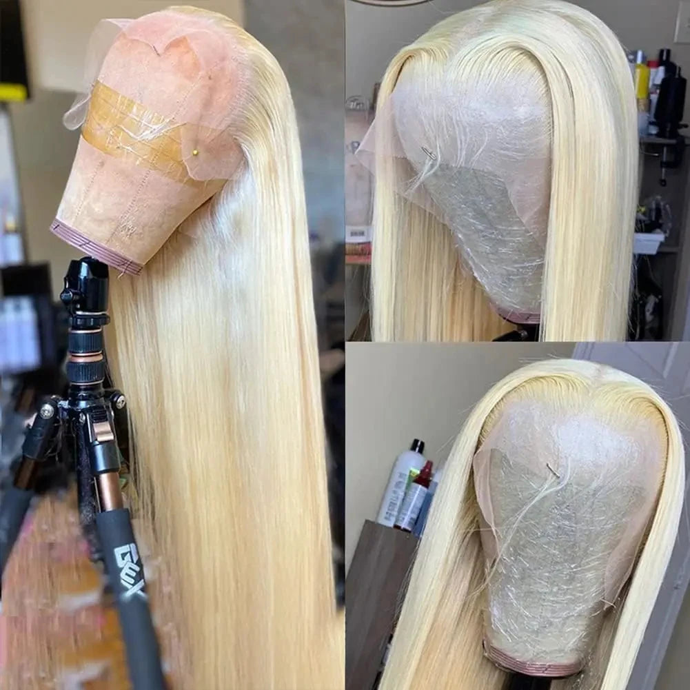 Blonde Human Hair Wig | Blonde Straight Frontal Wig | KUNLIX HAIR