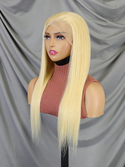 Blonde Human Hair Wig | Blonde Straight Frontal Wig | KUNLIX HAIR