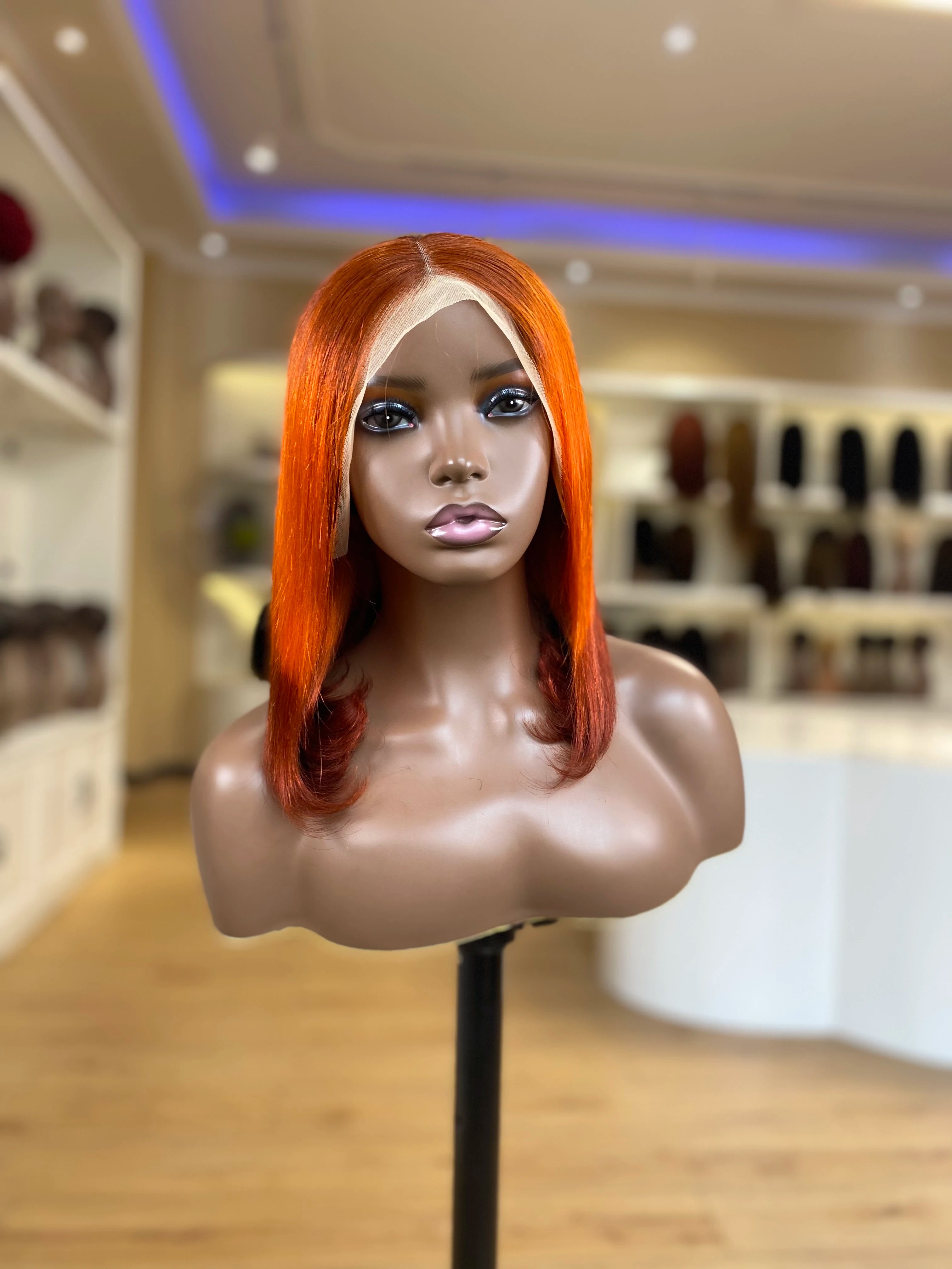 Natural Hairline Transparent Lace 13x4 Frontal  Bob Wig