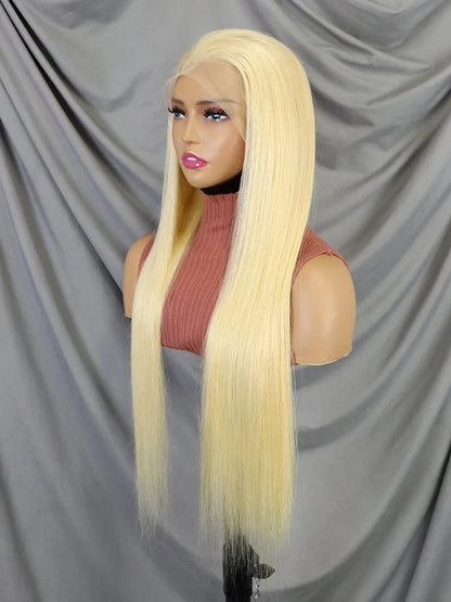 Blonde Human Hair Wig | Blonde Straight Frontal Wig | KUNLIX HAIR