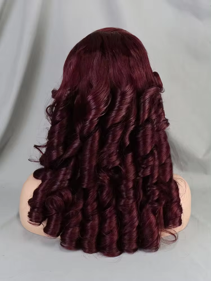 300% Density Transparent Glue Less Colored Full Lace Wig