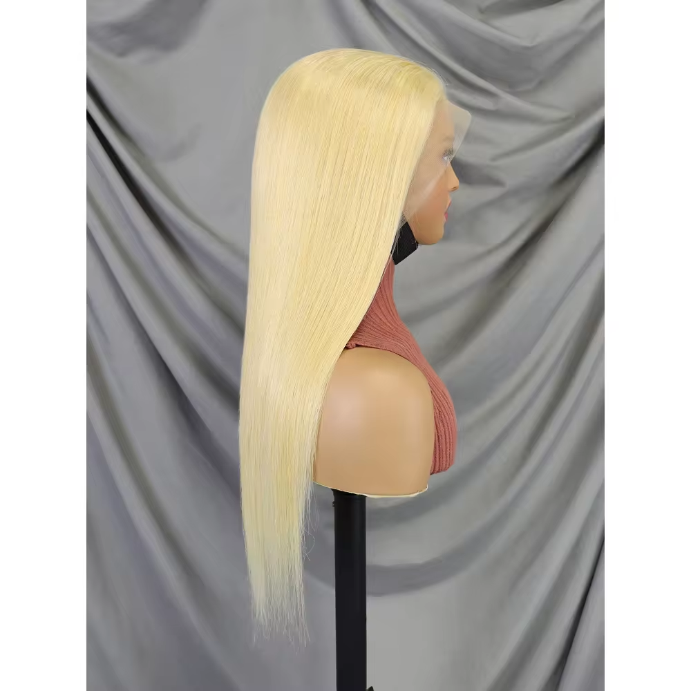 180% Density 13x4 Blonde Color Straight Full Frontal Wig