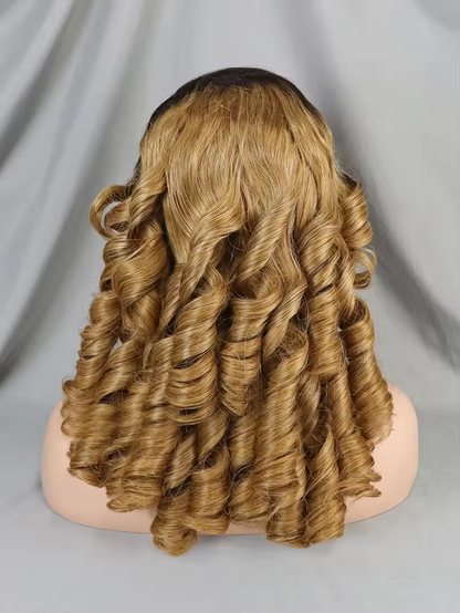 300% Density Transparent Glue Less Colored Full Lace Wig