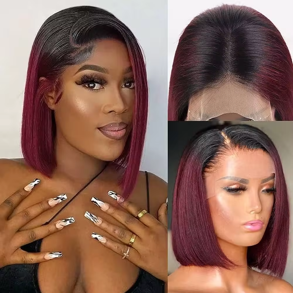 Straight Short 12 Inch Bob 13X4 Full Lace Front Wig