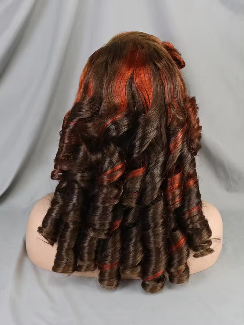 300% Density Transparent Glue Less Colored Full Lace Wig