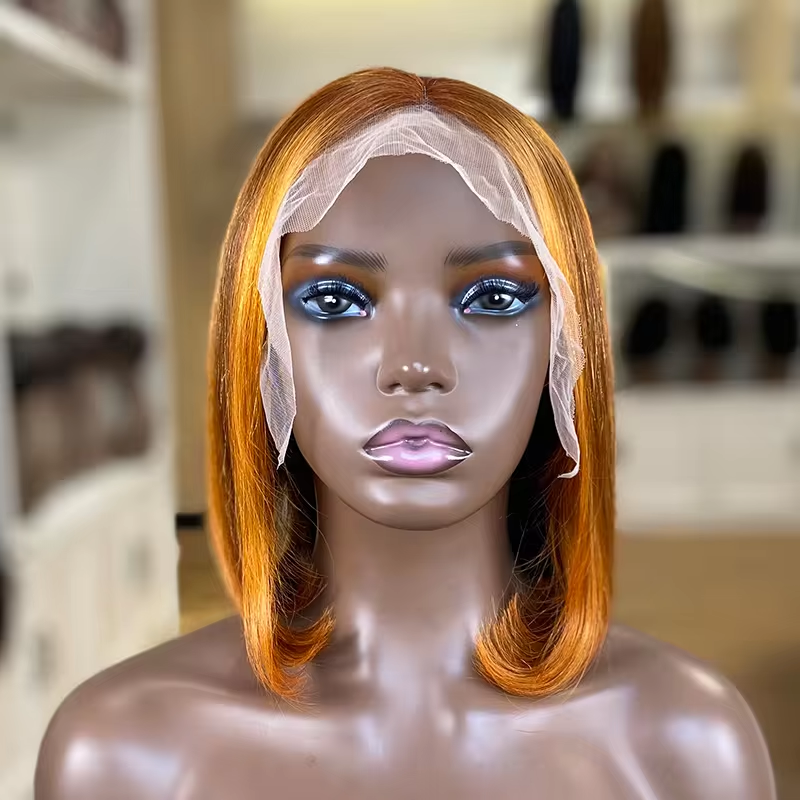 Natural Hairline Transparent Lace 13x4 Frontal  Bob Wig