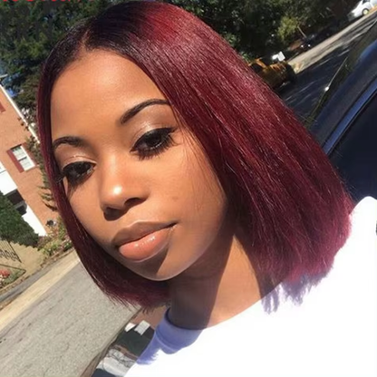 Straight Short 12 Inch Bob 13X4 Full Lace Front Wig