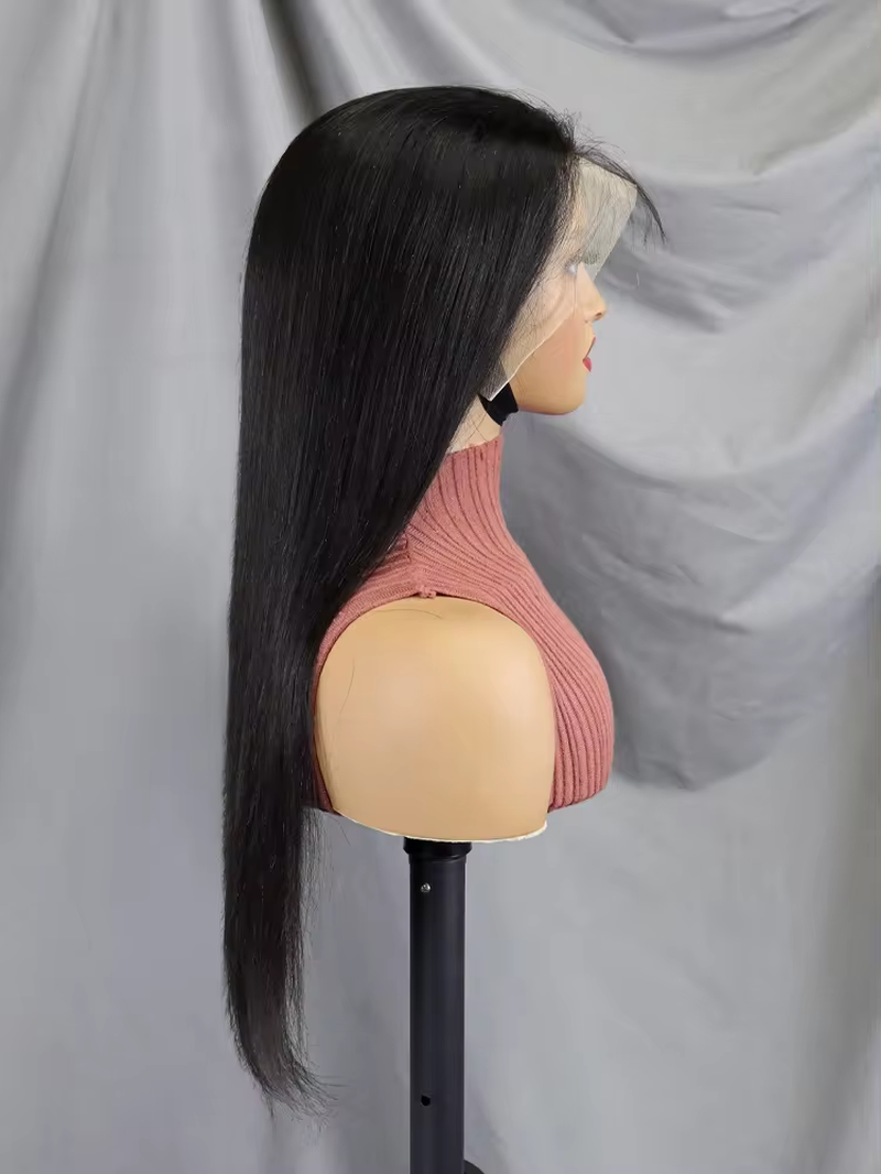 Bone Straight 200% Density 13X4 Transparent Swiss HD Lace Full Frontal Wig