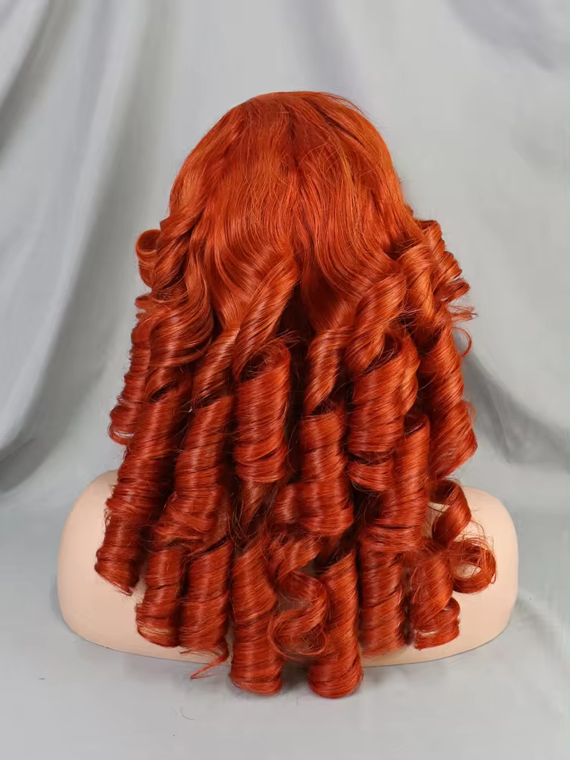 High Quality 300% Density Transparent Egg Roll Wave Lace Frontal Wig