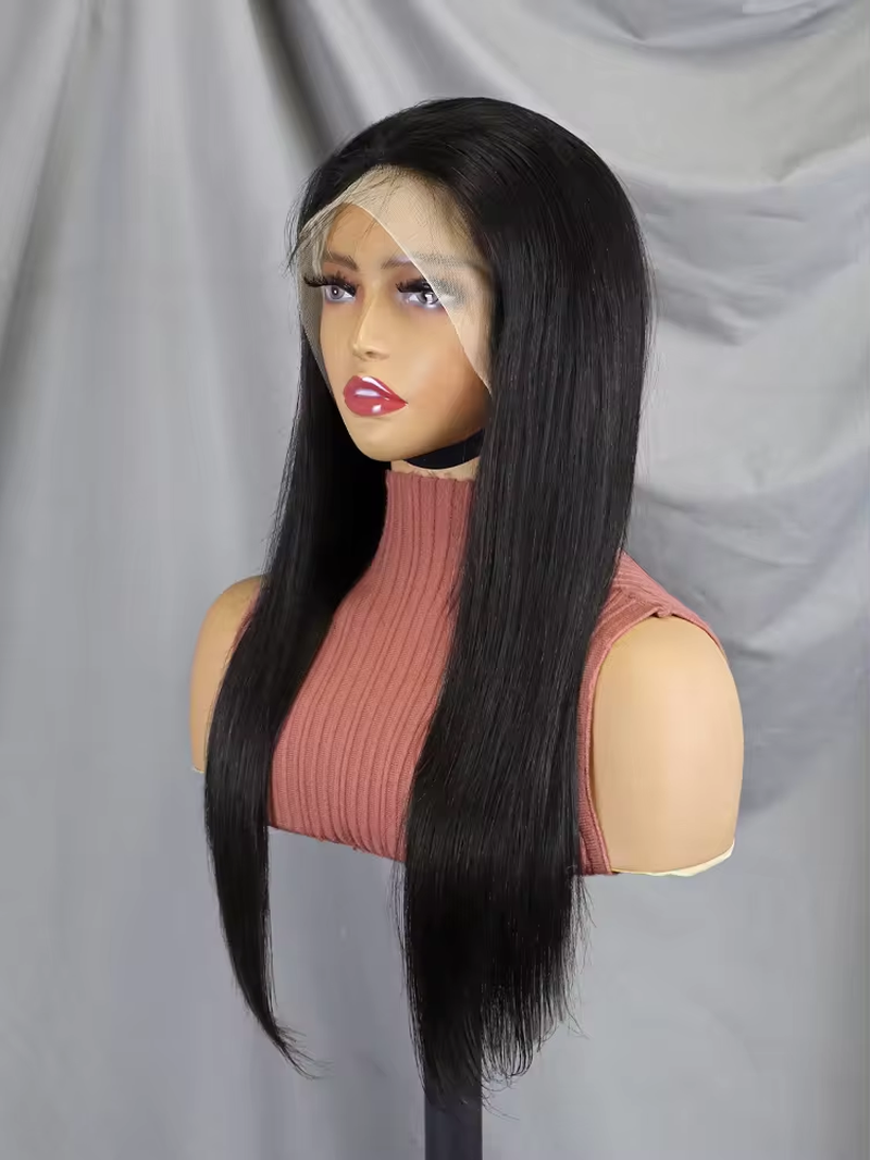 Bone Straight 200% Density 13X4 Transparent Swiss HD Lace Full Frontal Wig