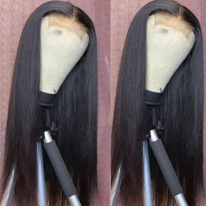 5*5 HD Lace High Density Bone Straight Human Hair Closure  Double Drawn Wig