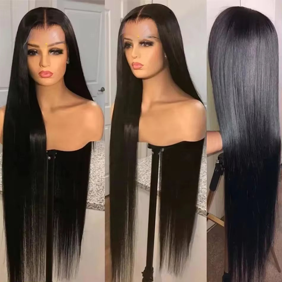 Raw Cuticle Aligned Virgin Human Hair Wigs 13X4 Transparent Swiss Hd Lace Frontal Wig 200% Density 26Inch Straight Wig Glueless