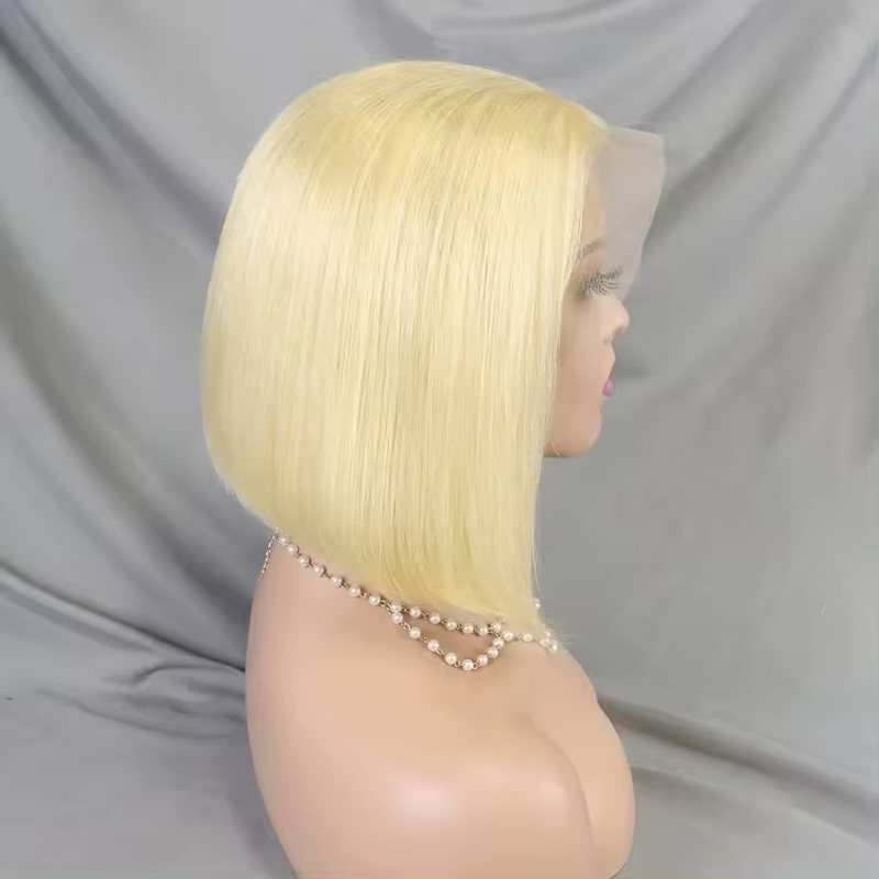 Blonde Peruvian Bob Wig | Peruvian Lace Front Wig | KUNLIX HAIR