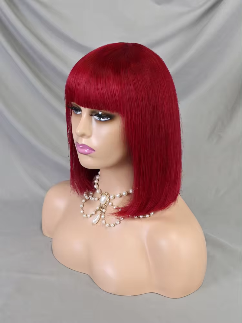 Burgundy Human Hair Wig | Preplucked Burgundy Wig | KUNLIX HAIR