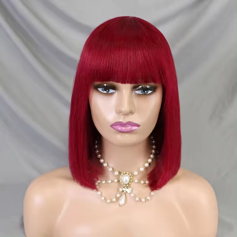 Burgundy Human Hair Wig | Preplucked Burgundy Wig | KUNLIX HAIR